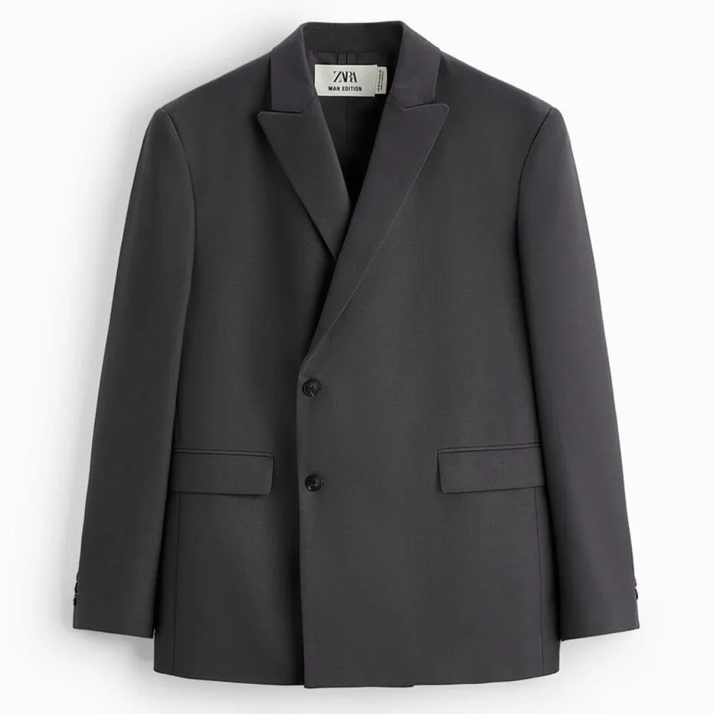 NWOT Zara Limited Edition Wool Blend Slim Fit Suit Blazer